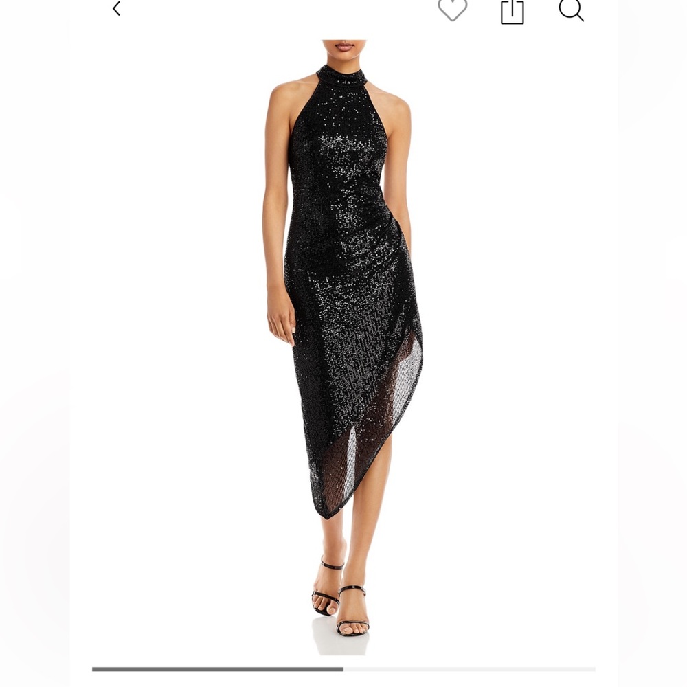 Lucy Paris Cecile Asymmetrical Sequined Dress, sz L, worn once